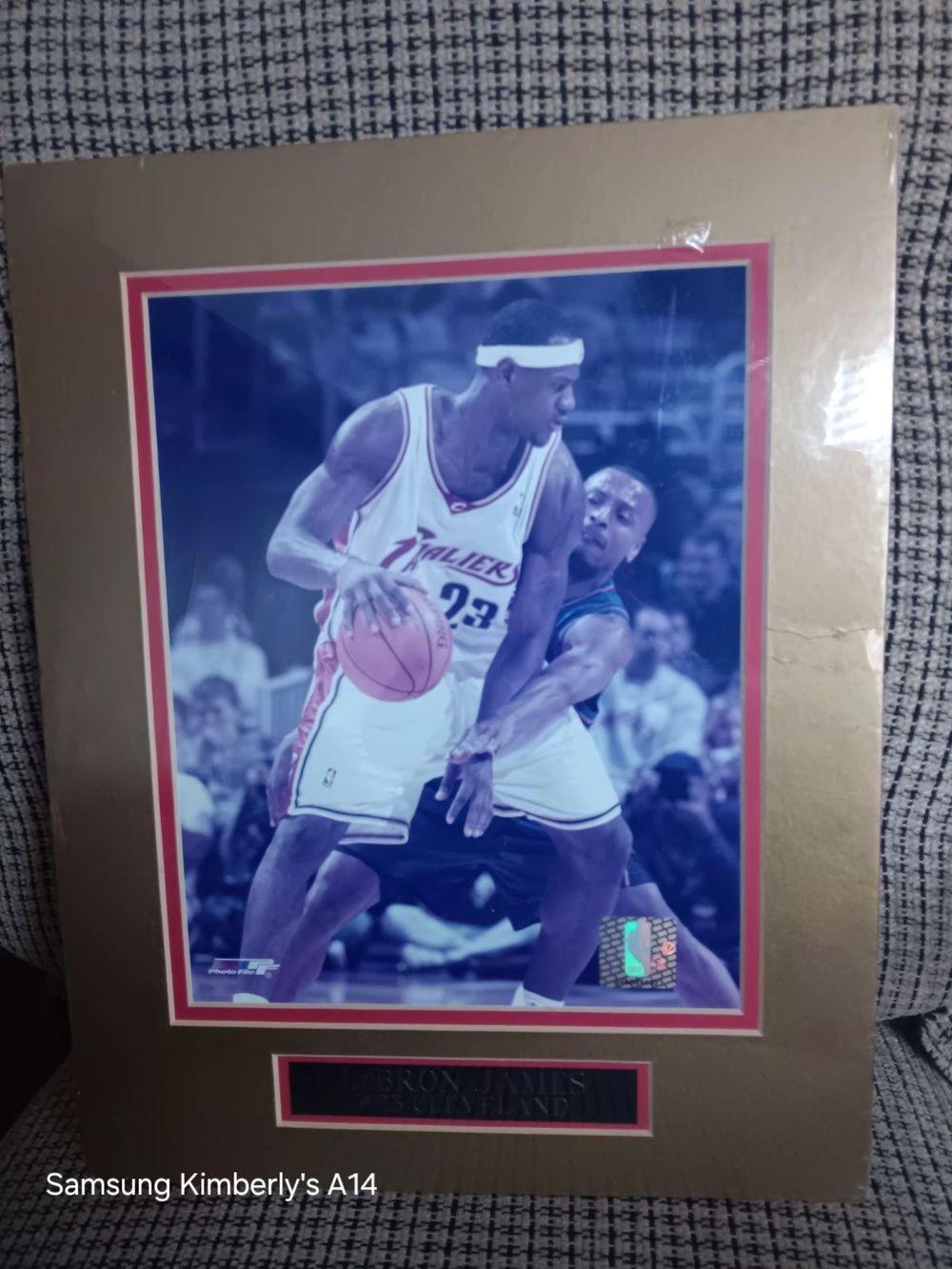 Vintage Photo of basketball player LeBron James in his early Cleveland Cavaliers